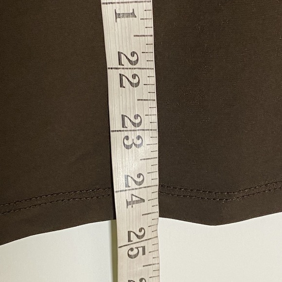 TanJay Top Womens Medium Brown Braided Chain Collar Short Sleeve Stretch Fun M - Picture 11 of 12